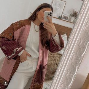 Zara limited edition embroidered patchwork kimono